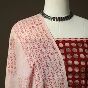 Bagh hand block print natural dyed cotton 3pc unstitched
