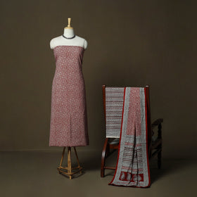 Bagh hand block print natural dyed cotton 3pc unstitched