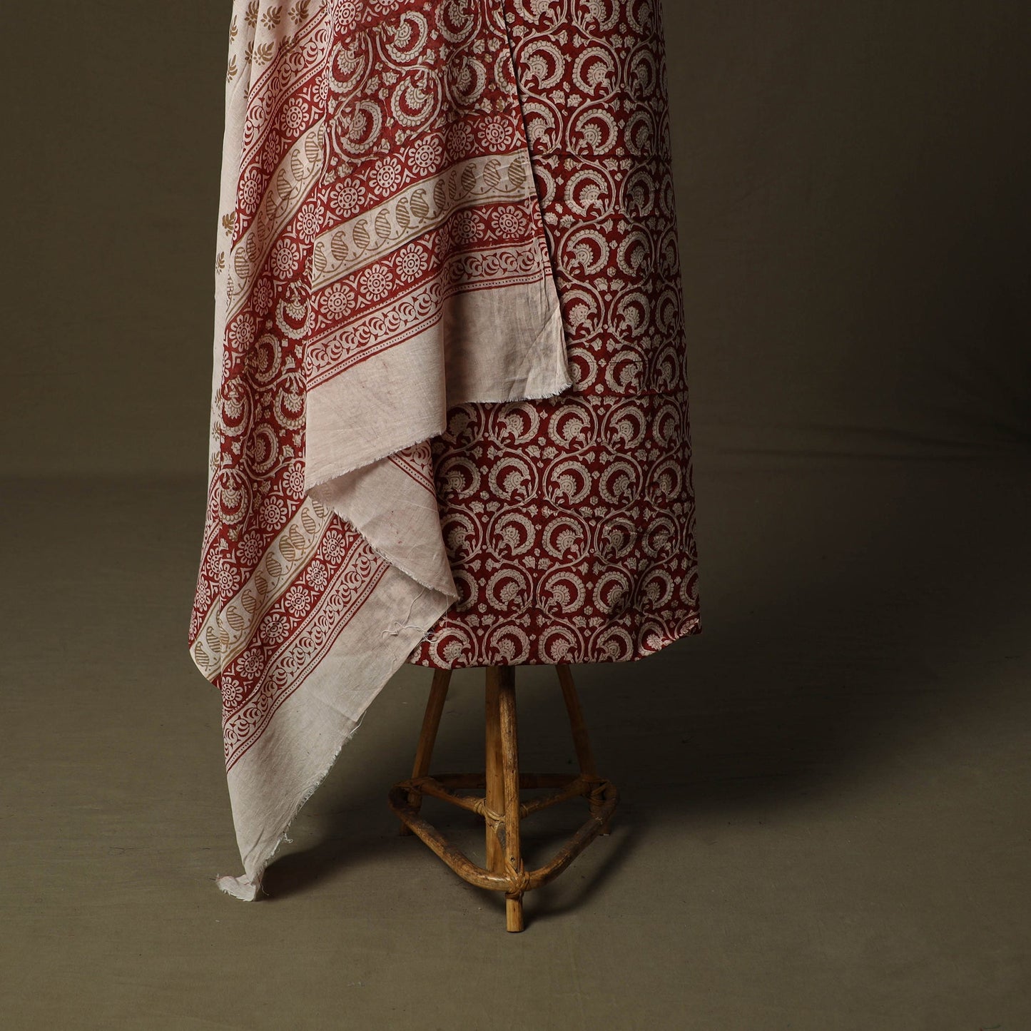 Bagh hand block print natural dyed cotton 3pc unstitched