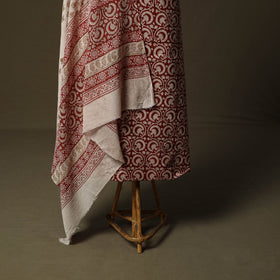 Bagh hand block print natural dyed cotton 3pc unstitched