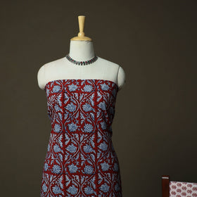 Bagh hand block print natural dyed cotton 3pc unstitched