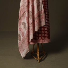 Bagh hand block print natural dyed cotton 3pc unstitched