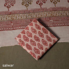 Bagh hand block print natural dyed cotton 3pc unstitched
