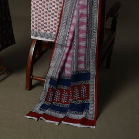 Bagh hand block print natural dyed cotton 3pc unstitched