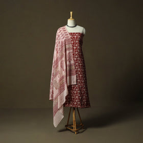 Bagh hand block print natural dyed cotton 3pc unstitched