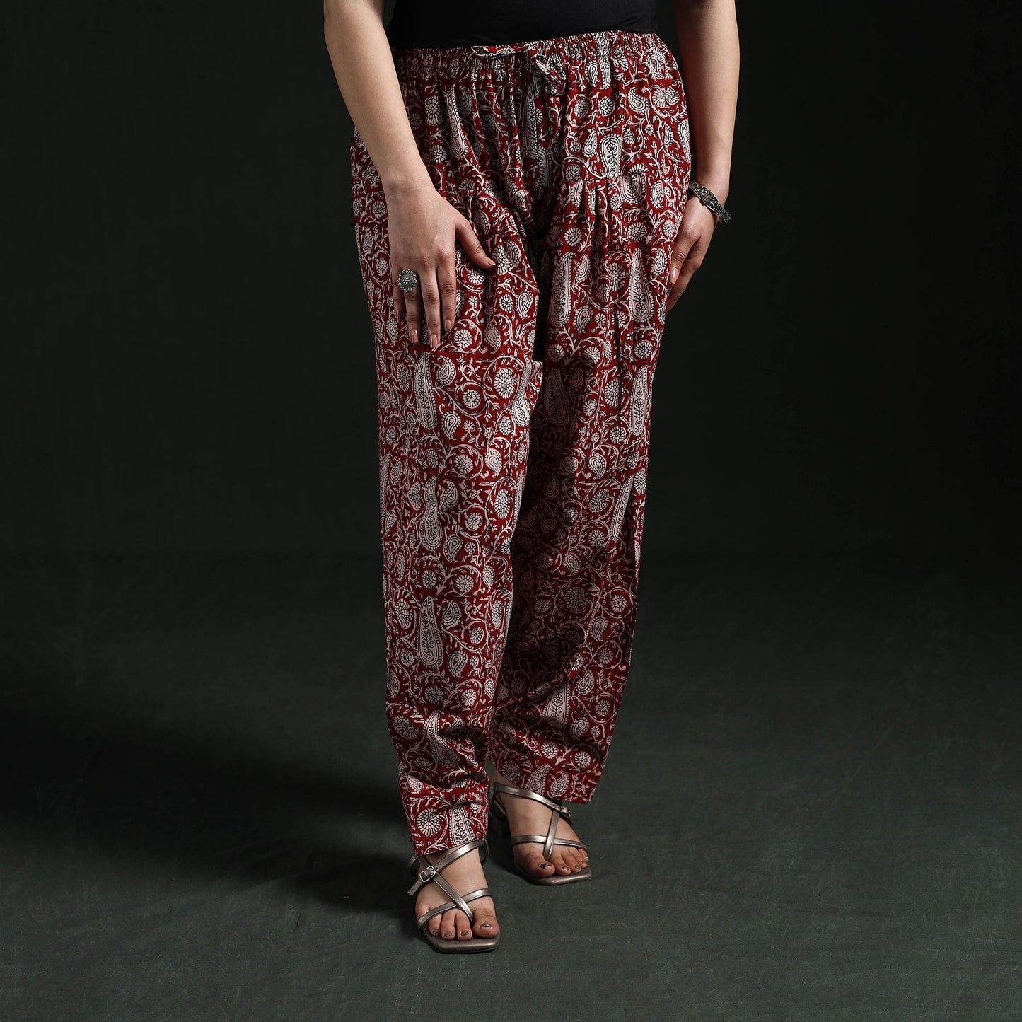 Bagh hand block print natural dyed cotton salwar 13