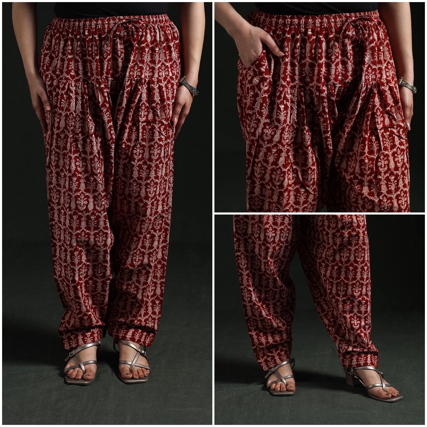 Bagh hand block print natural dyed cotton salwar 15