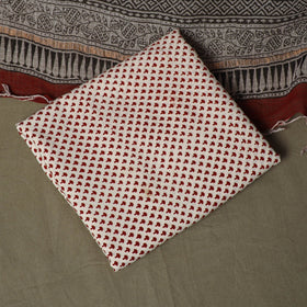 Bagh hand block print natural dyed kota doria cotton 3pc