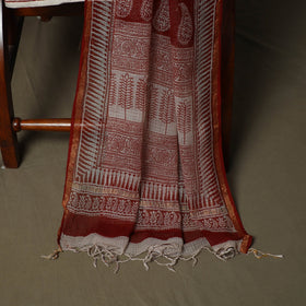 Bagh hand block print natural dyed kota doria cotton 3pc