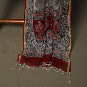 Bagh hand block print natural dyed kota doria cotton 3pc