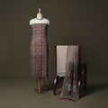 Bagh hand block print natural dyed kota doria cotton 3pc