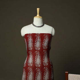 Bagh hand block print natural dyed kota doria cotton 3pc