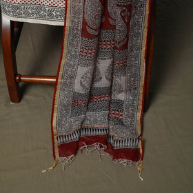 Bagh hand block print natural dyed kota doria cotton 3pc