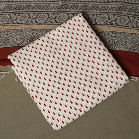 Bagh hand block print natural dyed kota doria cotton 3pc