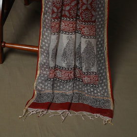 Bagh hand block print natural dyed kota doria cotton 3pc