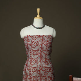 Bagh hand block print natural dyed kota doria cotton 3pc