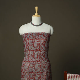 Bagh hand block print natural dyed kota doria cotton 3pc