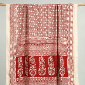 Red Bagh Hand Block Print Cotton Handloom Towel