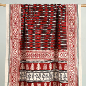 Red Bagh Hand Block Print Cotton Handloom Towel