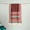 Red Bagh Hand Block Print Cotton Handloom Towel