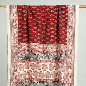 Red Bagh Hand Block Print Cotton Handloom Towel