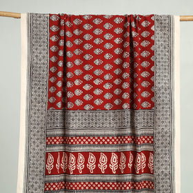 Red - bagh hand cotton handloom towel 35 - handcrafted