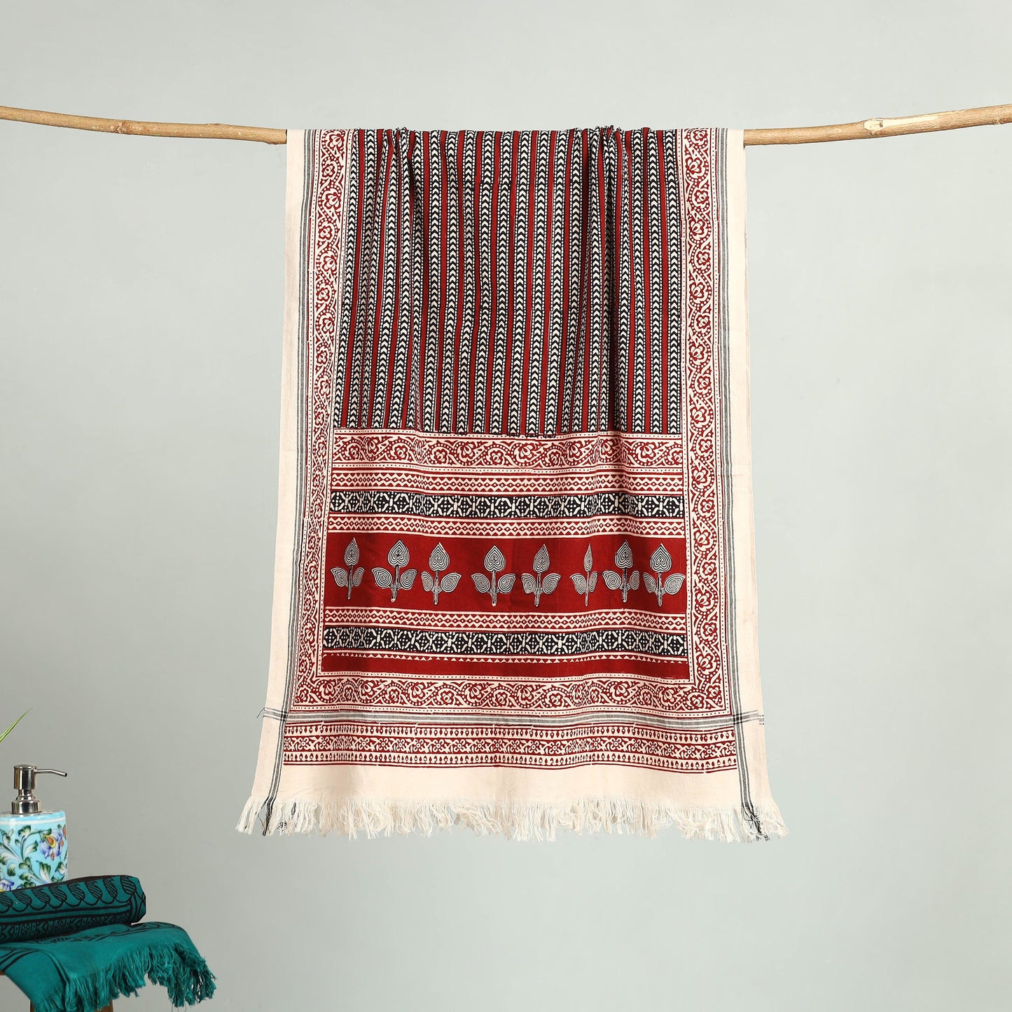 Bagh Hand Block Print Cotton Handloom Towel