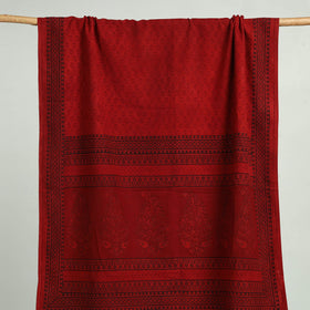 Red Bagh Hand Block Print Cotton Handloom Towel