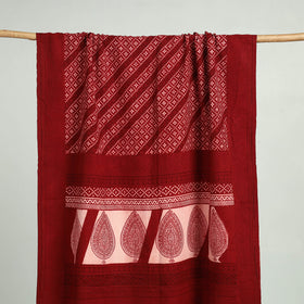 Red - bagh hand cotton handloom towel 64 - handcrafted