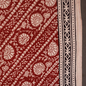 Red - bagh hand natural dyed cotton fabric 01 - handcrafted