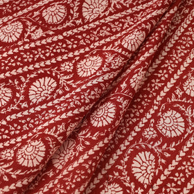 Red - bagh hand natural dyed cotton fabric 01 - handcrafted