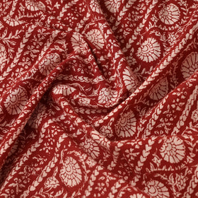 Red - bagh hand natural dyed cotton fabric 01 - handcrafted