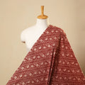 Red - bagh hand natural dyed cotton fabric 01 - handcrafted