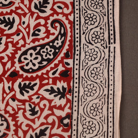 Red - bagh hand natural dyed cotton fabric 07 - handcrafted