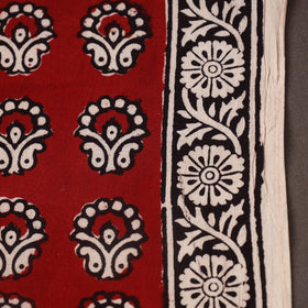 Red Bagh Hand Block Print Natural Dyed Cotton Fabric
