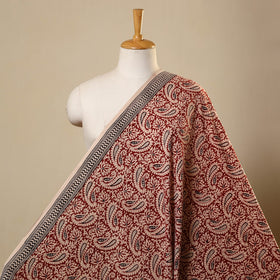 Red Bagh Hand Block Print Natural Dyed Cotton Fabric