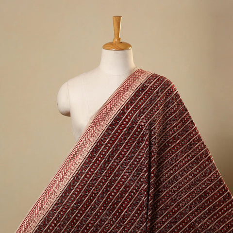 Red Bagh Hand Block Print Natural Dyed Cotton Fabric