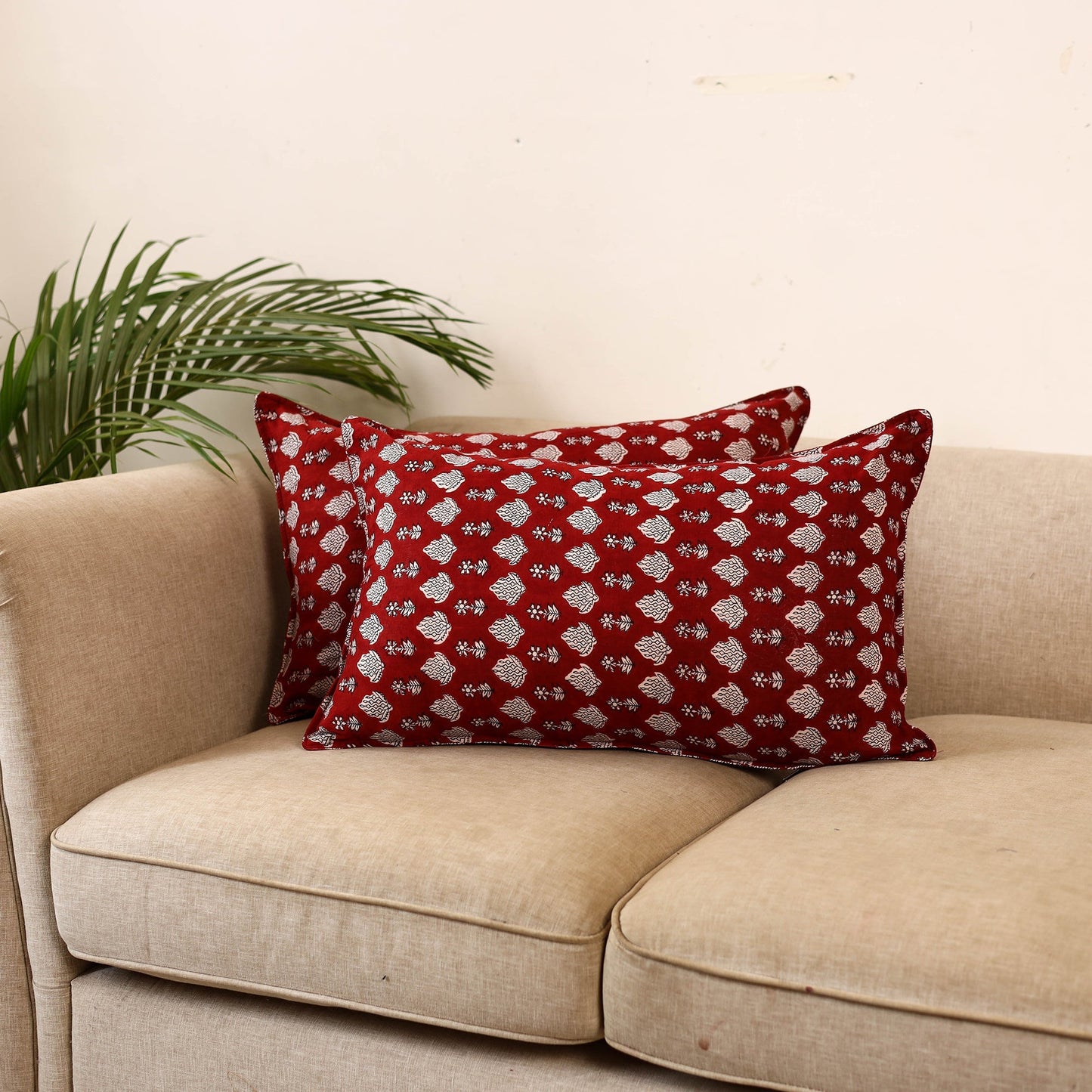 Bagh hand pillow cover (set of 2) 06 - handcrafted