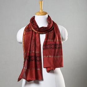  Bagh Block Printed Chanderi Silk Stole 