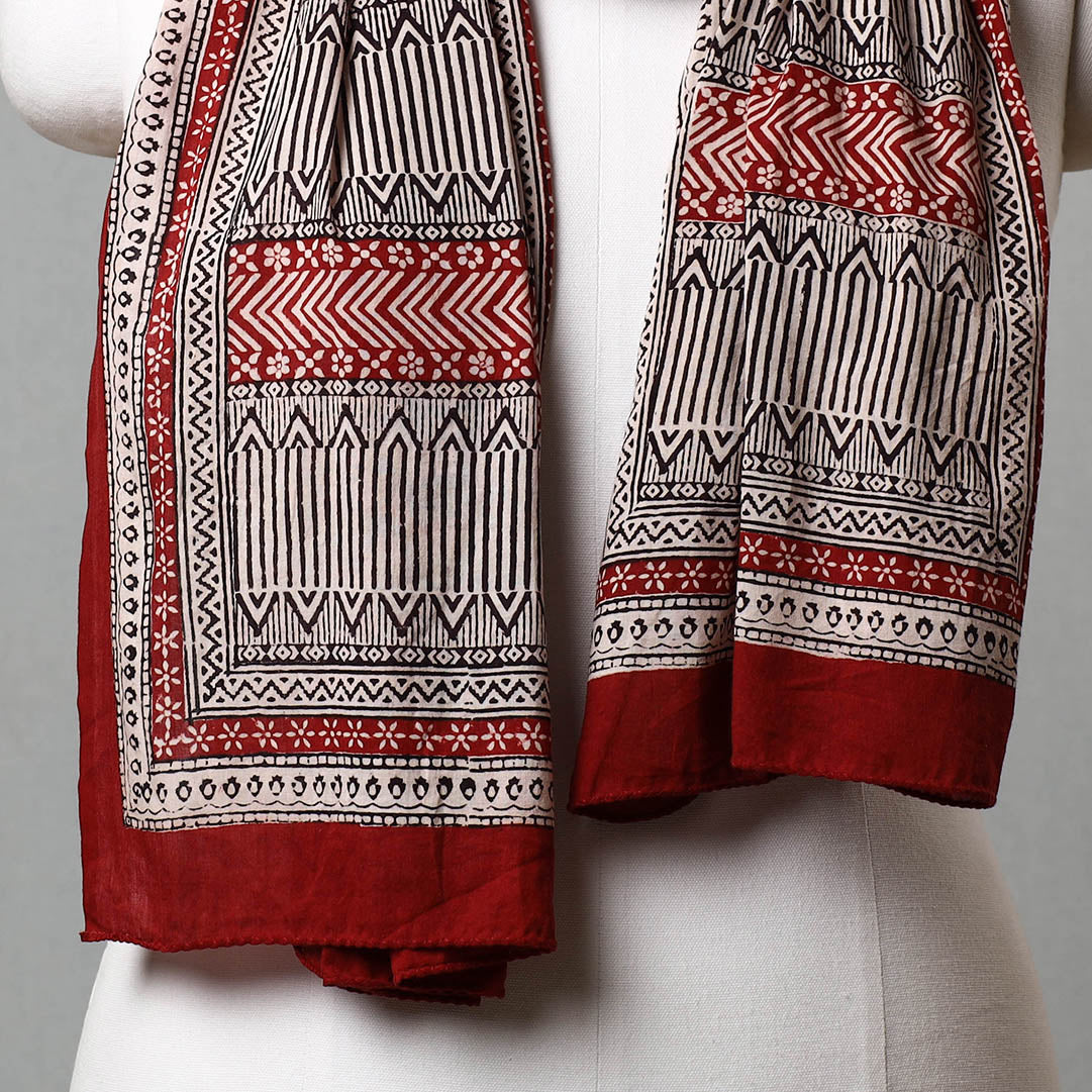  Bagh Hand Block Printed Cotton Stole 