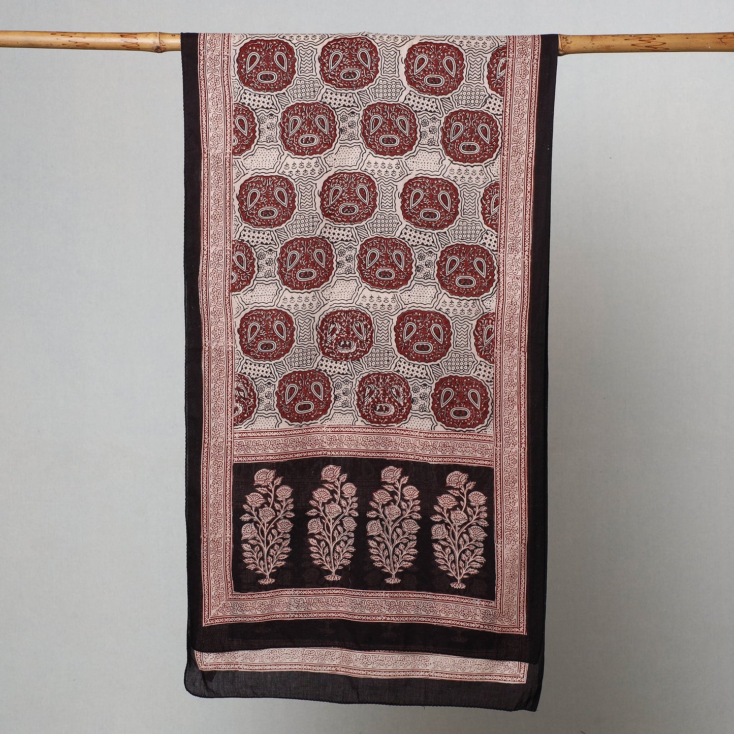  Bagh Hand Block Printed Cotton Stole 