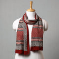 Red Bagh Hand Block Printed Cotton Stole 