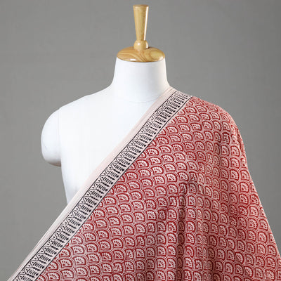 Buy Red Bagh Hand Block Printed Mul Cotton Fabric