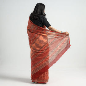 Bagh Hand Block Printed Natural Dyed Cotton Saree