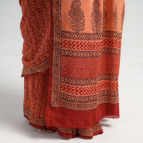 Bagh Hand Block Printed Natural Dyed Cotton Saree