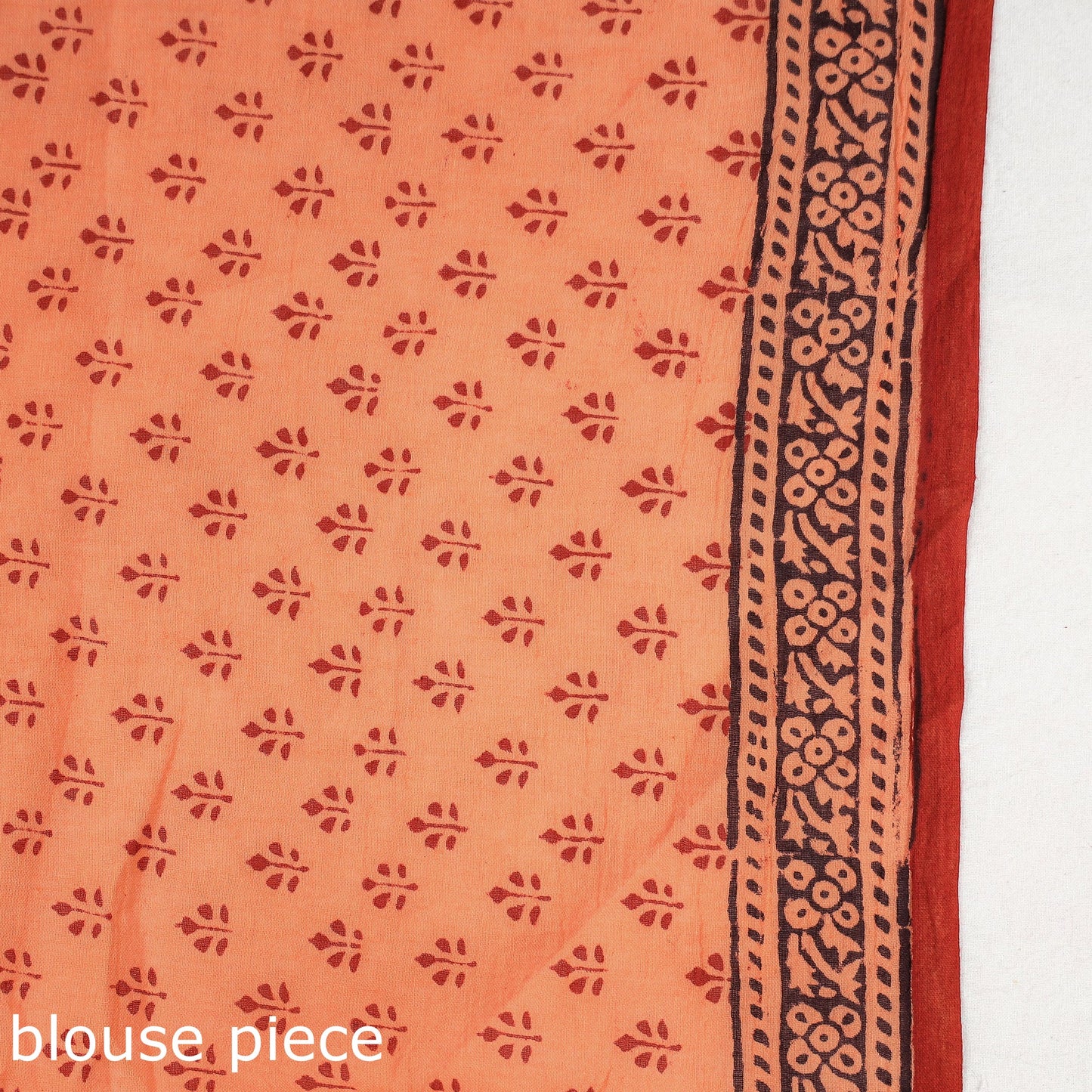Bagh Hand Block Printed Natural Dyed Cotton Saree