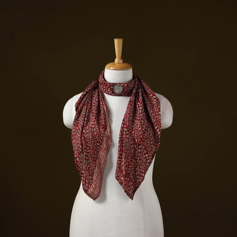 Bagh modal silk pendant necklace scarf 23 - handcrafted