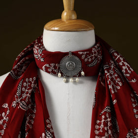 Bagh modal silk pendant necklace scarf 64 - handcrafted