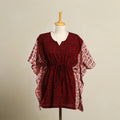 Red - Bagh Mosaic Fusion Cotton Kaftan (Short) 11