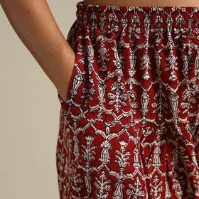 Red - bagh natural dyed cotton salwar 13 - handcrafted